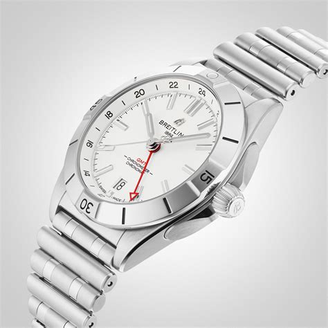 white breitling watch|Breitling chronograph.